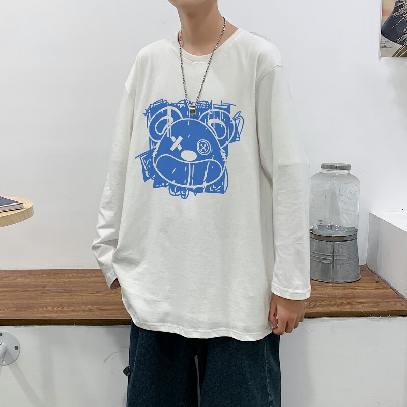 TC4010P30潮牌联名小熊圆领原创卫衣男女春秋情侣oversize学院风,男装T恤,星座510A-6