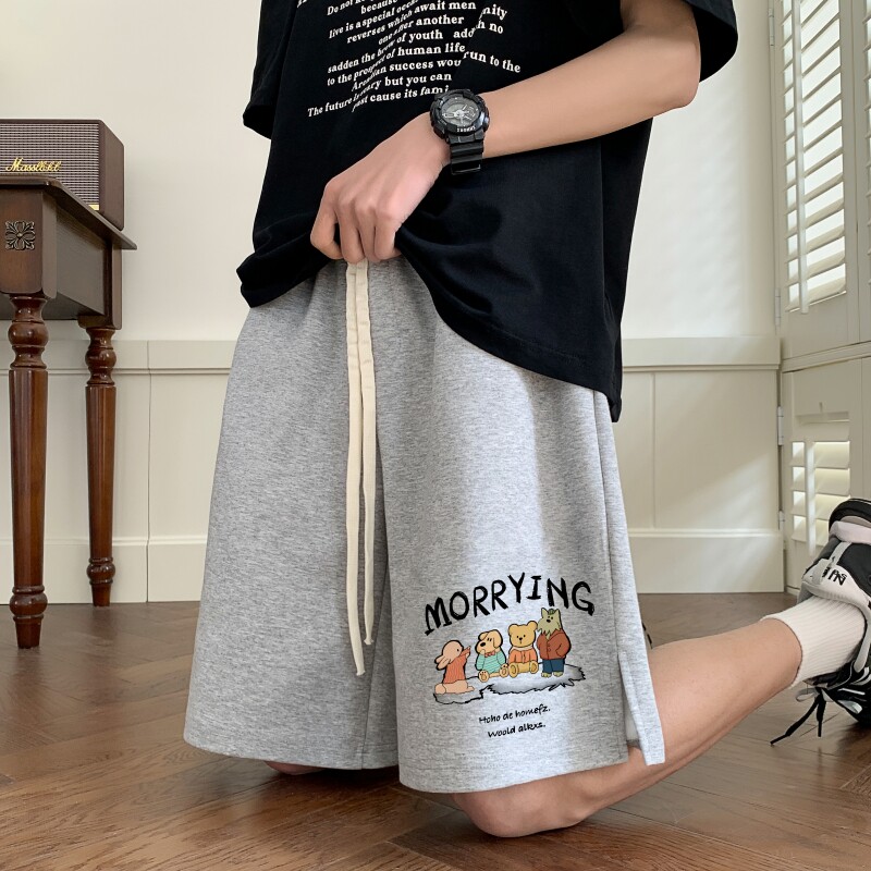 网红短裤男夏季薄款2025潮牌运动休闲美式大码青少年华夫格五分裤,男装休闲裤,星座510A-6