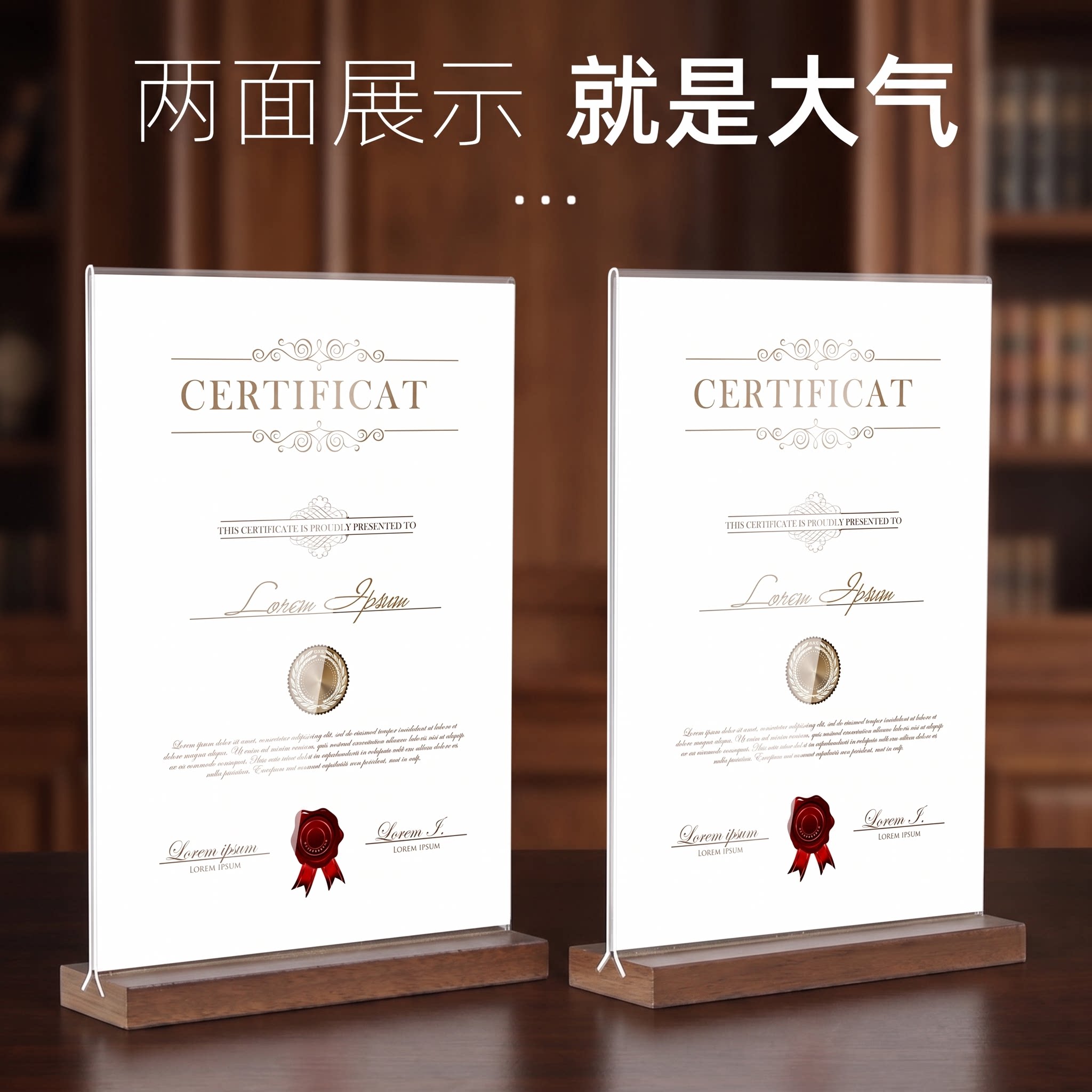 压克力透明A4纸张文件架子透明资料架展示框a5文件夹奖状荣誉证书装裱相框摆台宣传单页展示牌立式公示牌台卡图片