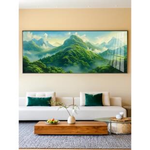 背有靠山客厅装饰画青山图有山无水沙发背景墙挂画现代简约靠山图