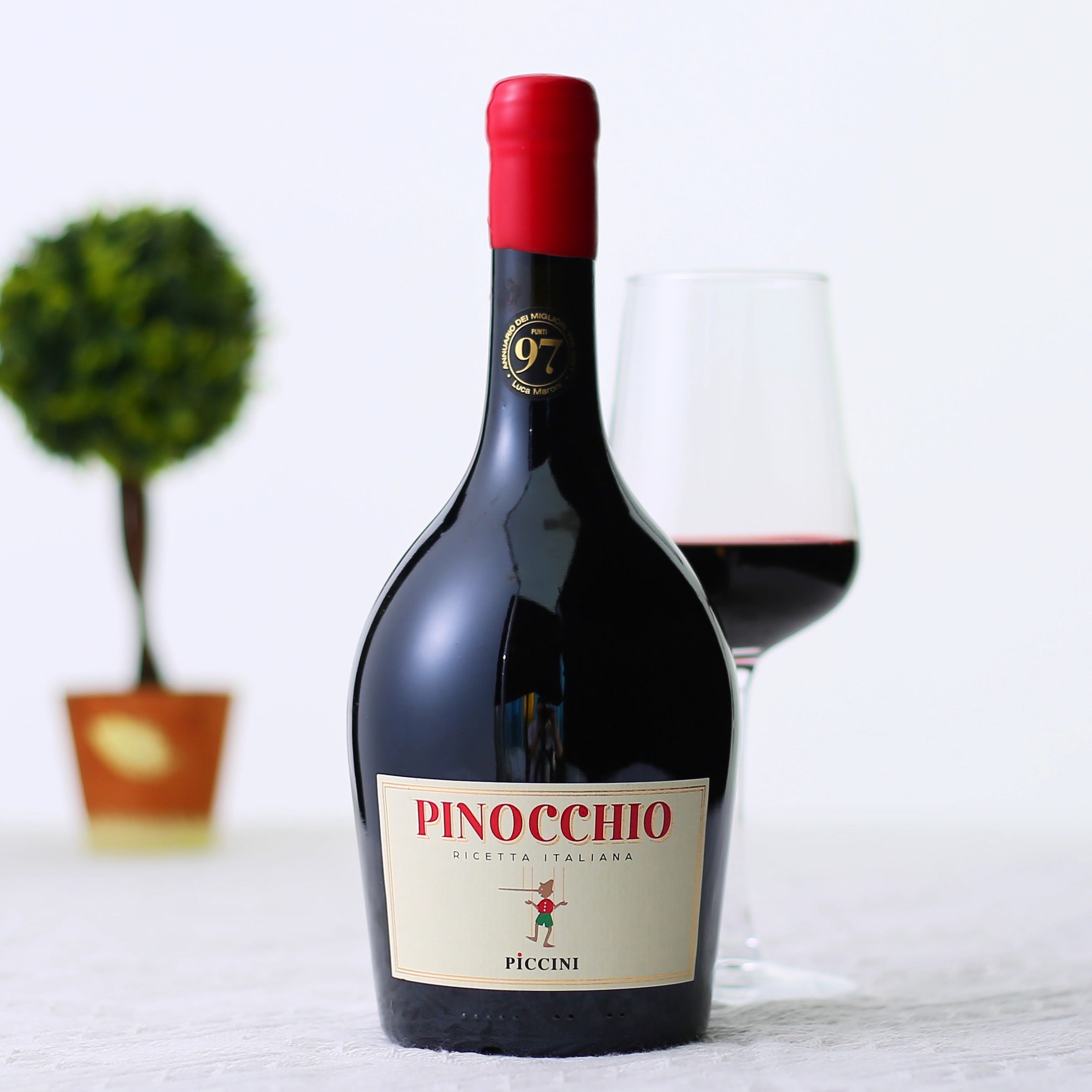 意大利原装进口！piccini酒庄pinocchio匹诺曹红酒半甜型红葡萄酒
