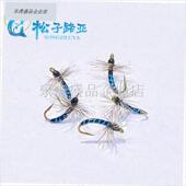 花蚊子飞蝇钩白条马口桃花鱼神饵飞钓柳J根翘嘴宽鳍鱲摇蚊路亚饵.