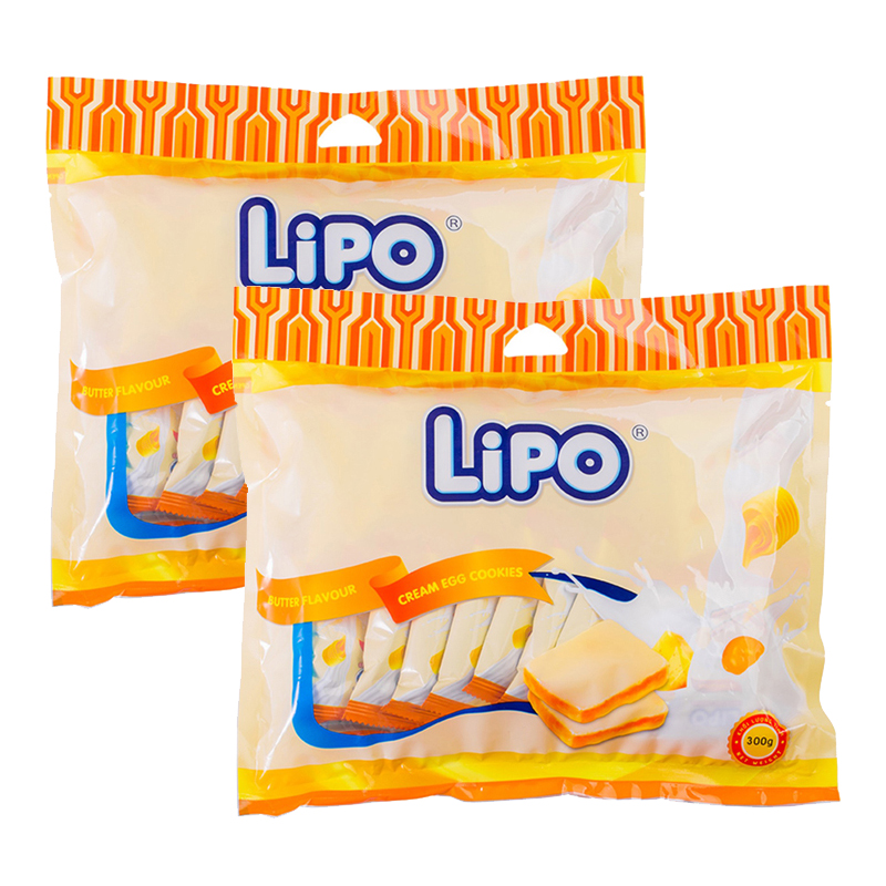 【官旗直售】Lipo面包干黄油味300g*2袋 饼干小零食 越南进口
