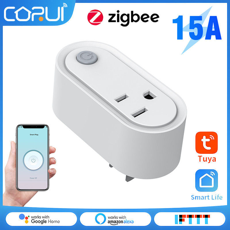 NEO涂鸦ZigBee 3.0智能美规插座15A连接涂鸦网关可语音控制