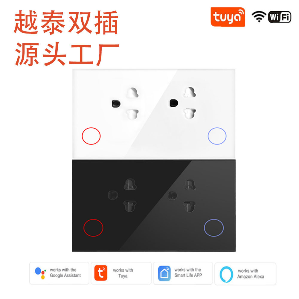 越南泰国规格涂鸦WIFI智能插座带