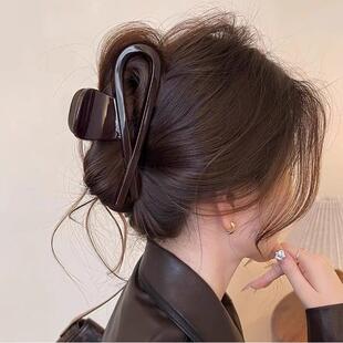 复古亚克力气质抓夹女高级感后脑勺盘发夹2025新款鲨鱼夹发夹头饰
