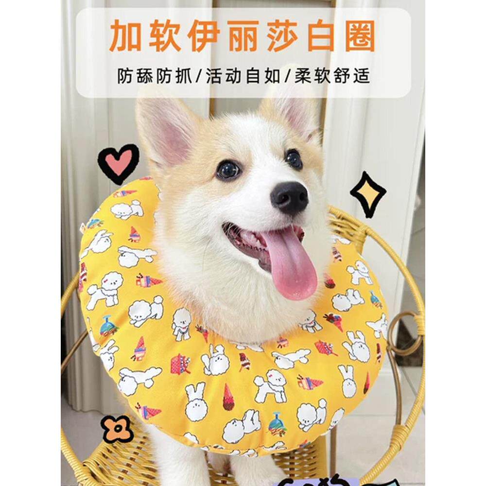 宠物狗狗伊丽莎白圈头套软耻辱脖圈防咬防舔防水柯基法斗绝育用品