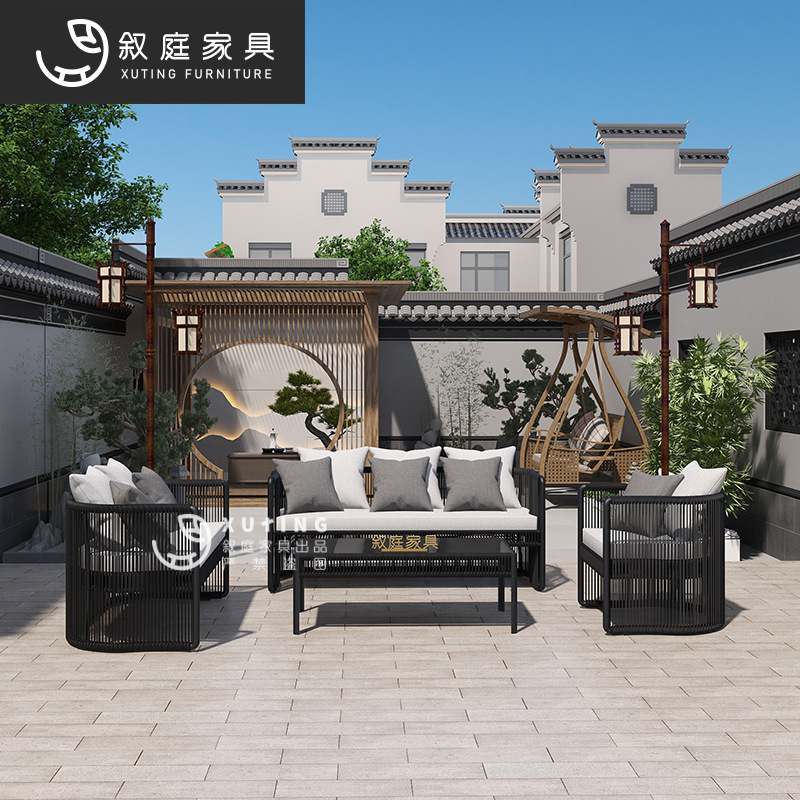 藤椅三件套户外阳台桌椅室外庭院藤编椅子家用简约休闲小茶几组合