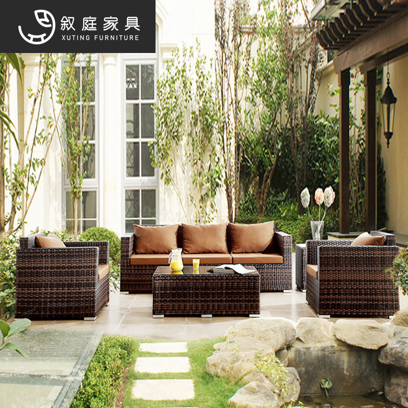 户外沙发藤编庭院花园家具藤椅防晒防雨阳台露台休闲室外茶几组合,住宅家具,户外沙发,淘宝优惠券,粉丝福利购,淘宝优惠卷
