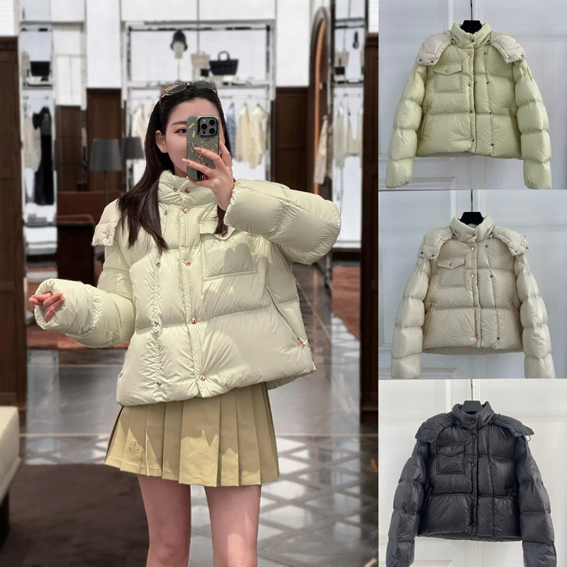 新款m蒙家冬季羽绒服女短款显瘦连帽时尚加厚鹅绒保暖面包服外套