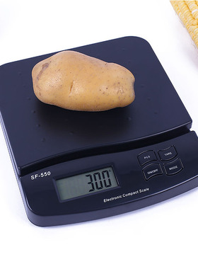 跨境水果台秤30kg家用精准称克数重黑色电子秤sf802外贸厨房秤550