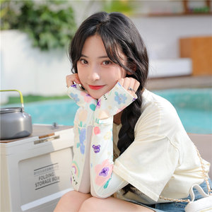 冰丝袖套女款防晒套袖宽松2023新款高颜值可爱夏季防紫外线护手袖