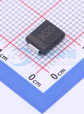肖特基二极管 SK520 SMCG CJ(江苏长电/长晶) 电子元器件原装正品