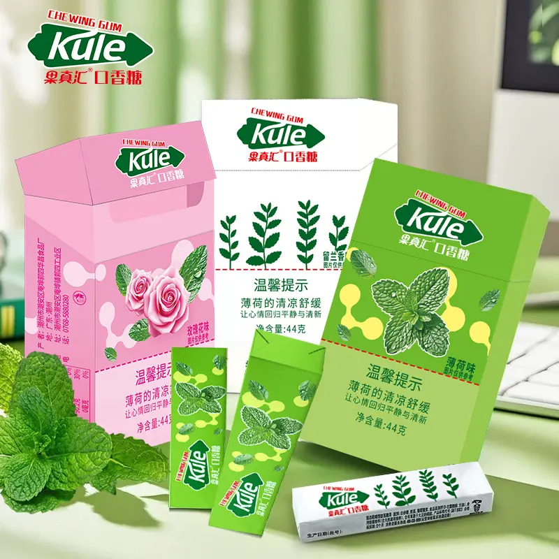 【给伙伴来一根】果真汇抽抽盒口香糖薄荷玫瑰留兰香口味清凉糖