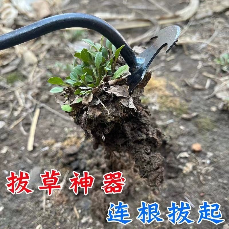 （新款除草神器连根拔草工具园艺耙子除根锰钢小号手握式松土挖野