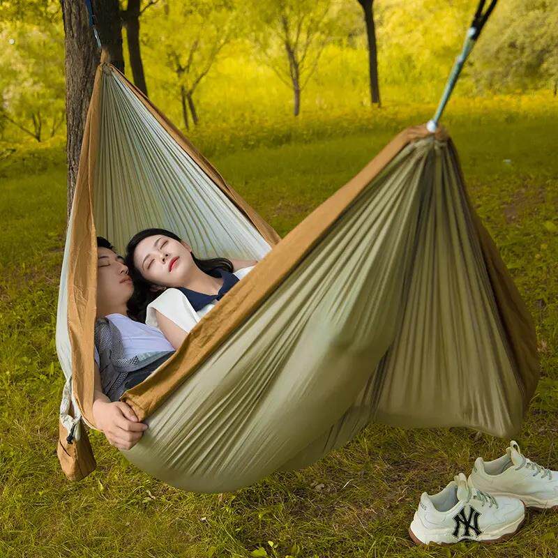 户外秋千吊床单双人防侧翻超强承重可坐可躺庭院露营超轻悬挂吊椅