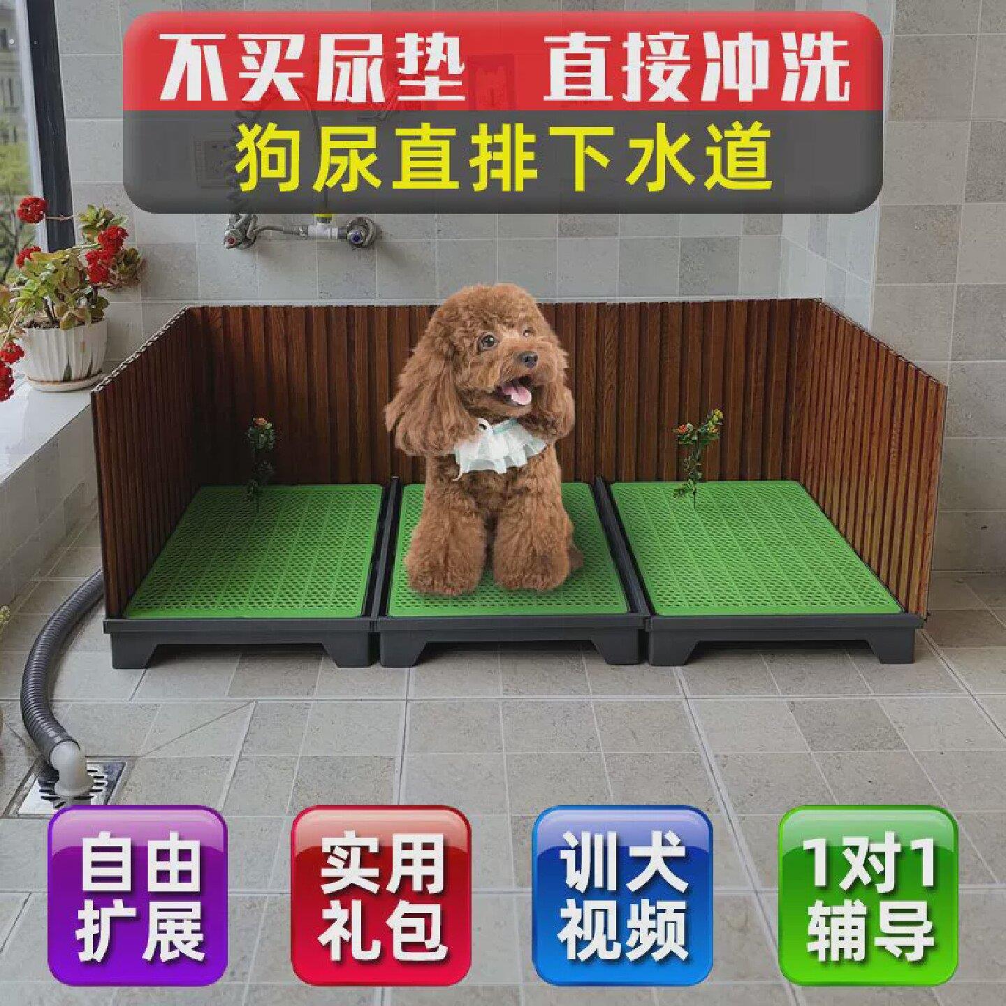 四联宠物狗狗厕所直排下水道可拆卸大型犬猫砂盆
