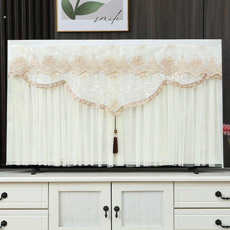 电视机套防尘罩新款液晶通用开机不取蕾丝55寸60寸套罩遮盖布巾