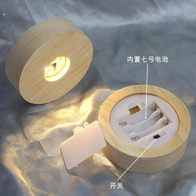 酒杯底座灯发光杯垫鸡尾酒发光底座带灯杯垫座发光家用摆件底座带