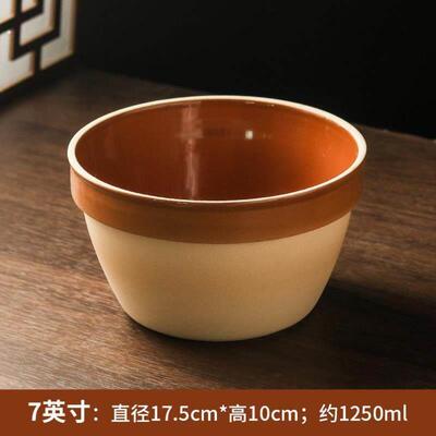老式土碗蒸饭碗土陶蒸米饭专用碗饭店钵仔碗陶瓷饭钵蒸菜碗蒸饭