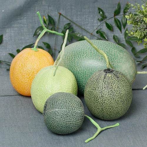 仿真塑料哈蜜瓜假哈密瓜水果模型橱柜超市店铺道具摆件摆设装饰品
