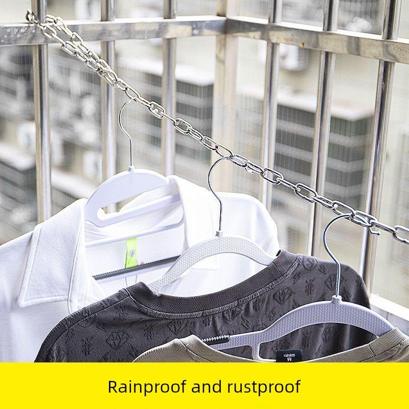 户外炼条晾衣绳晾晒被子室外防风防滑加粗阳台挂衣服铁炼绳子神器