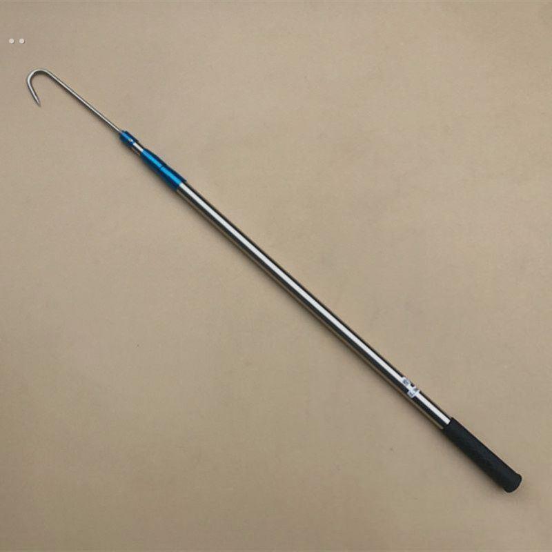 大胆和长蓝色套不锈钢伸缩杆单钩圆头大钩长柄长杆