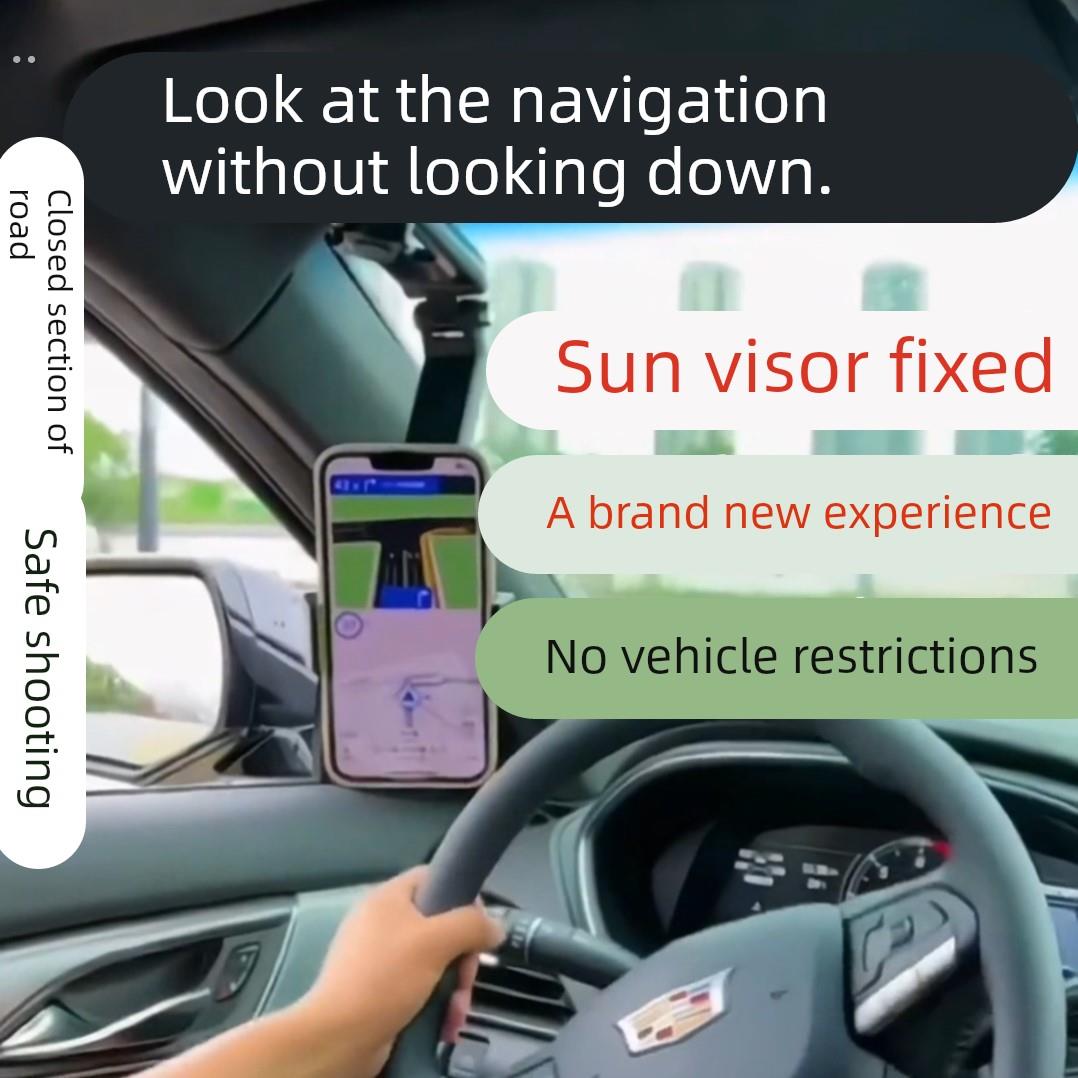 车载手机支架2025新款万能汽车用导航支撑车内车上遮阳板固定专用