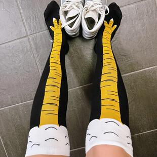 搞怪鸡腿袜子创意个性鸡爪袜子地板袜创意趣味瑜伽袜健身长筒袜子