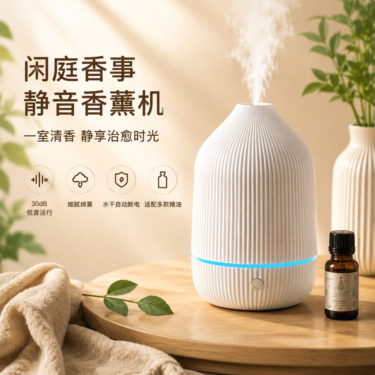 精油专用香薰机七彩氛围灯