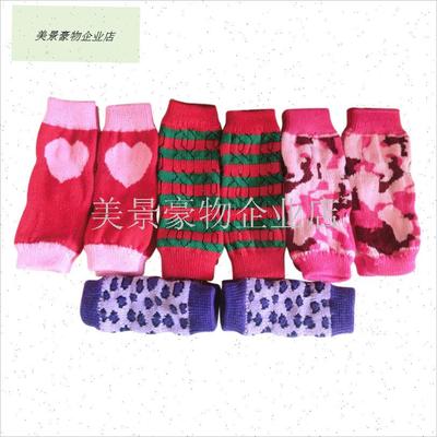 狗狗脚套法斗巴哥泰n迪比熊猫咪防尿腿保暖袜套宠物腿套护腿护膝.