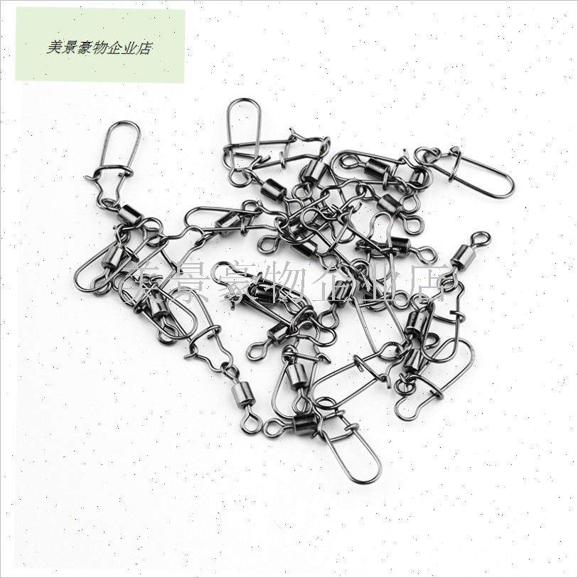 twm美式增强别针304不锈钢路亚连接器快速八字V环挂扣渔具配件.