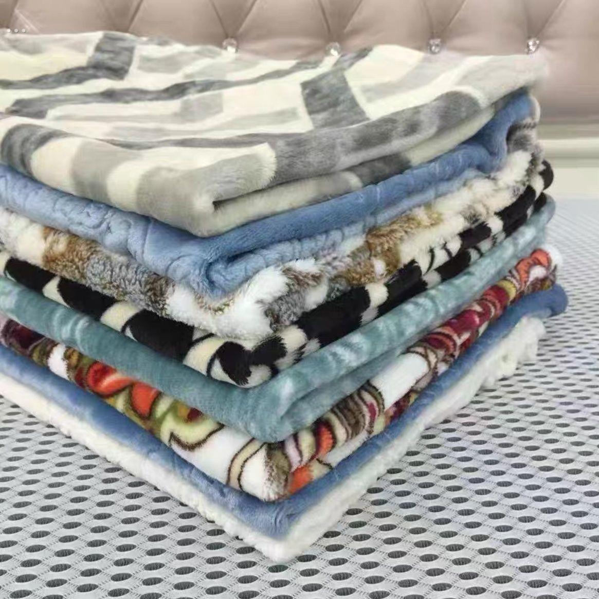 微瑕毛毯单面绒毛毯法兰绒床单绒毯子午休沙发铺盖毯床单夏天薄款