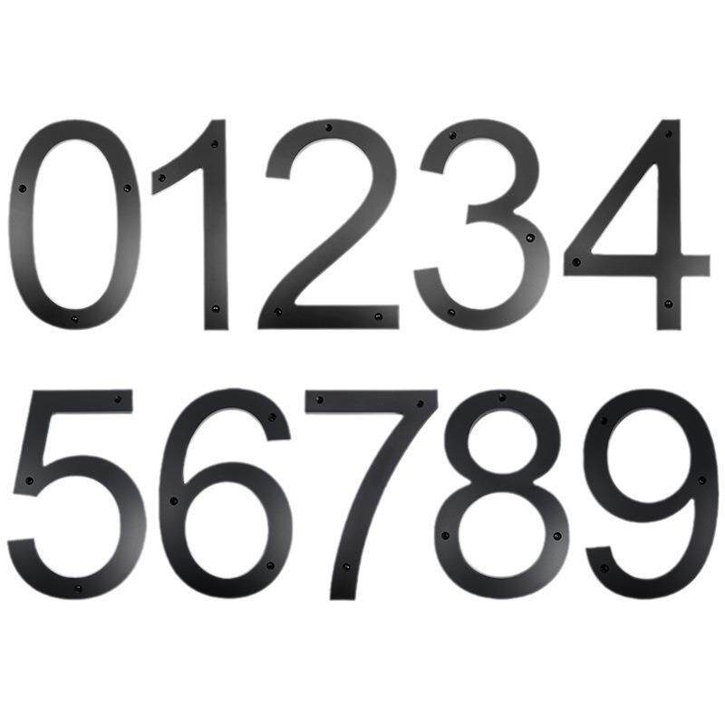 10英寸亚克力全穿孔明装哑黑金色银色烤漆别墅庭院数字门牌号