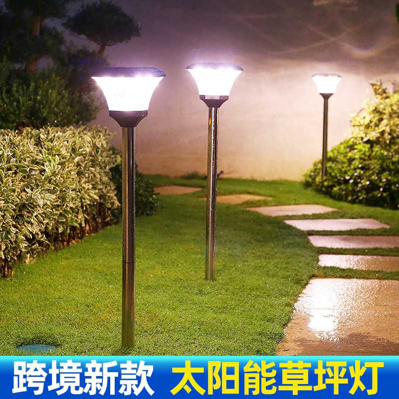 2024新款 户外防水太阳能草坪灯家用庭院灯LED花园地插太阳能灯
