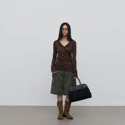 Rebornique修身长袖T恤衫