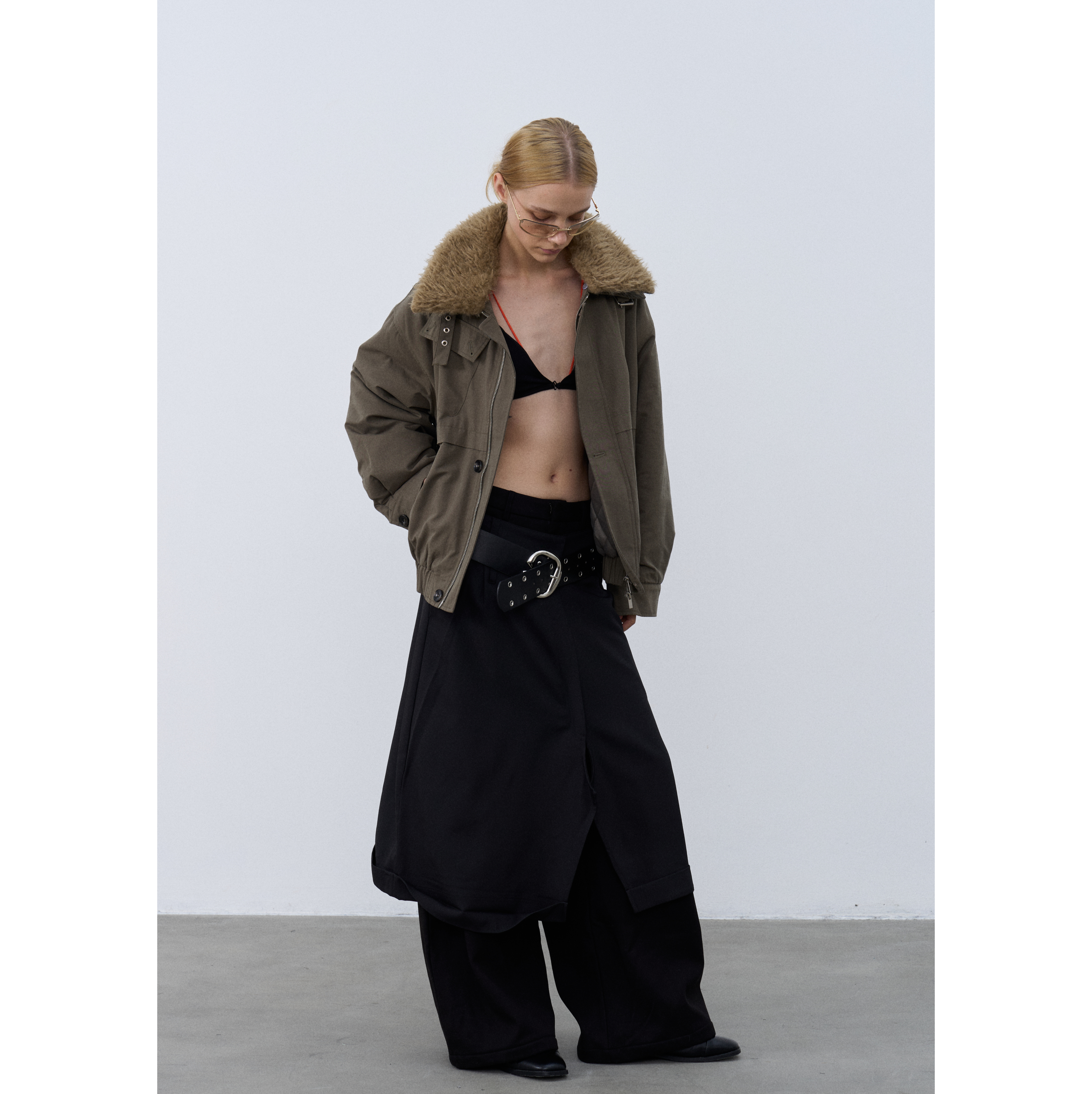 巴恩风工装毛领派克服