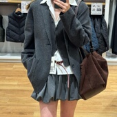 Rebornique 沈月同款 韩系学院风百搭显瘦百褶花苞裙蓬蓬裙女