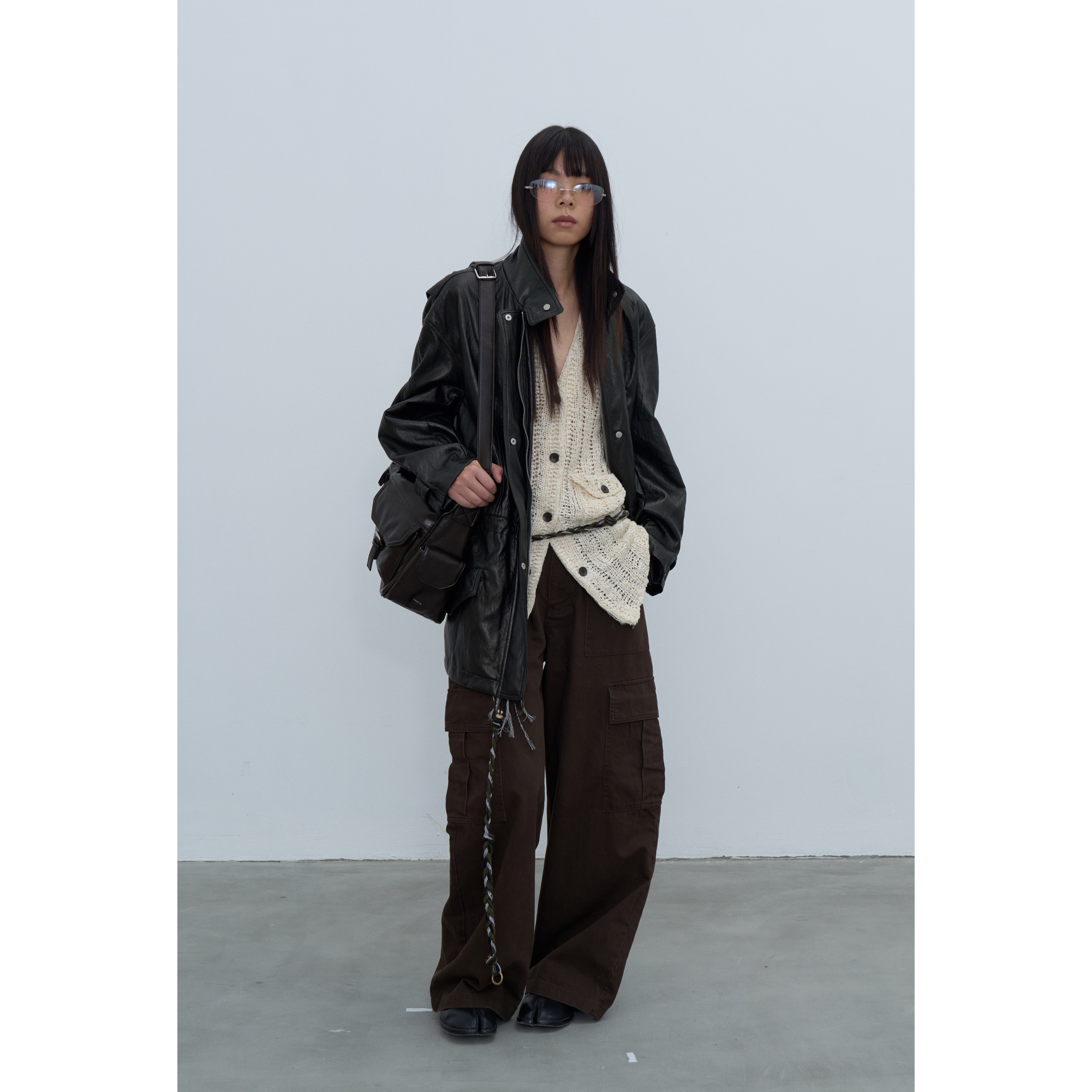 Rebornique 2025秋冬复古老钱风工装感中长款擦色皮衣夹克外套女,女装/女士精品,皮衣,淘宝优惠券,粉丝福利购,淘宝优惠卷