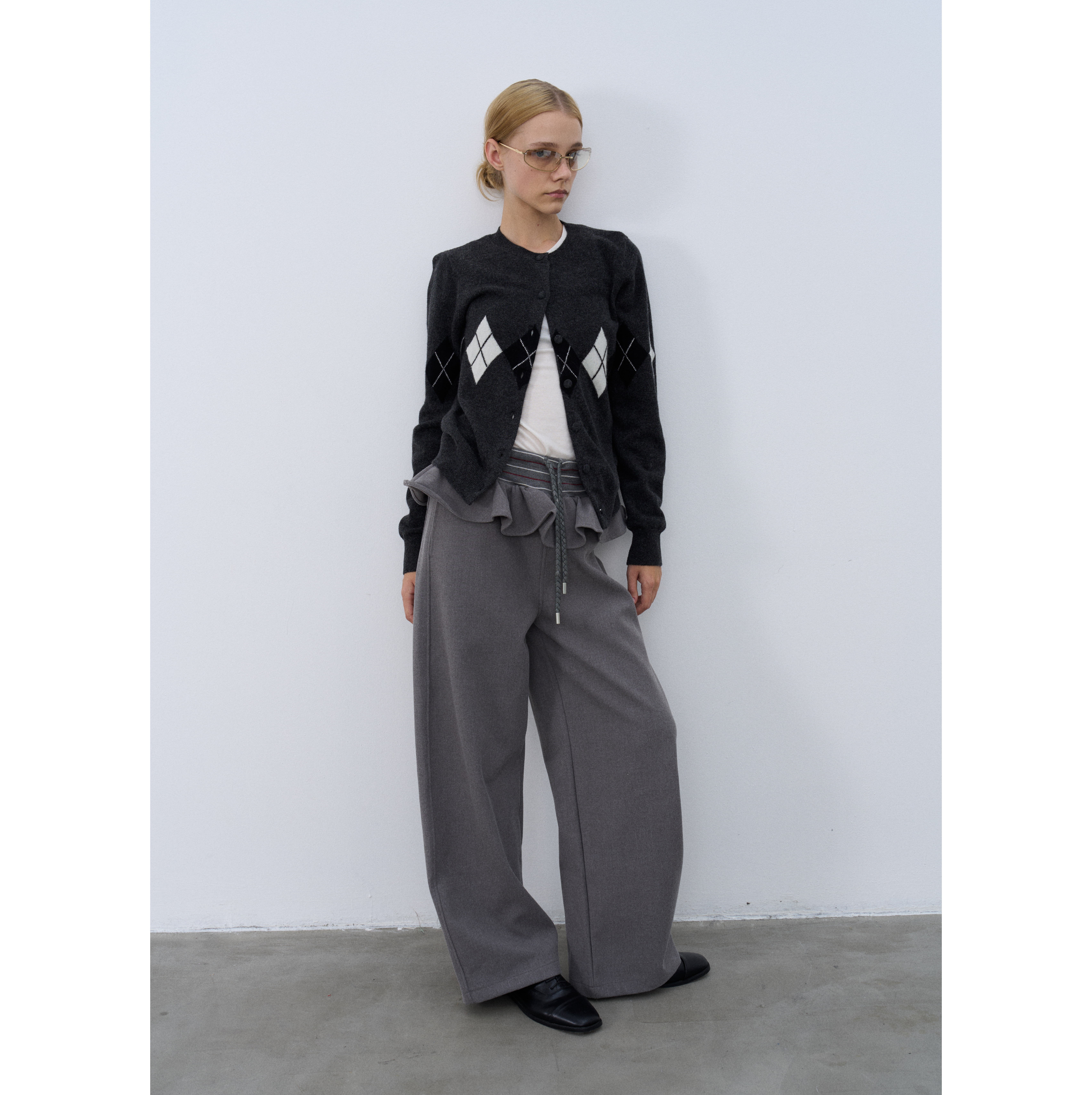 双裤腰芭蕾风裤卫裤女