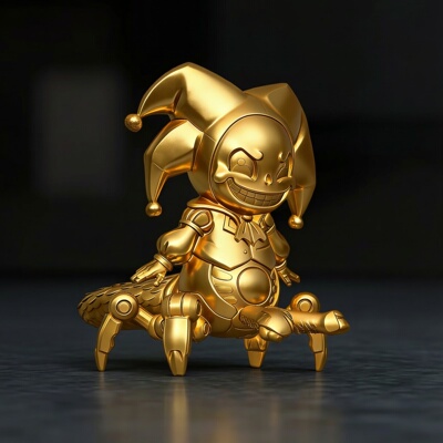 Q版原型体黄金手办1006蜘蛛小丑融合boss手办poppy5系列3d模型