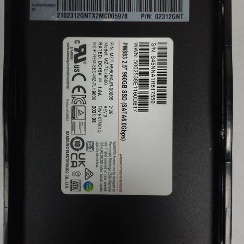 960G SATA 6G 02312GNT MZ7LT960HAJR-0007 服务器SSD PM883议价