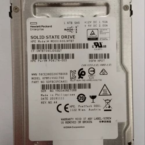 .6T 12G SAS KPM5IVUG1T60 MO001600JWTBT P04174 SSD 2.5512议价