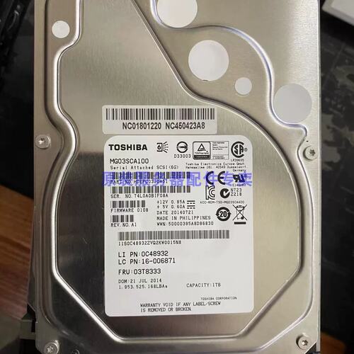 MG03SCA100 03T8333 1T SAS 3.5 7.2K RD430 RD640 TD350硬盘议价