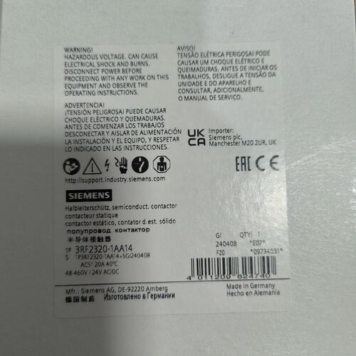 3RF2320-1AA14接触器正品议价