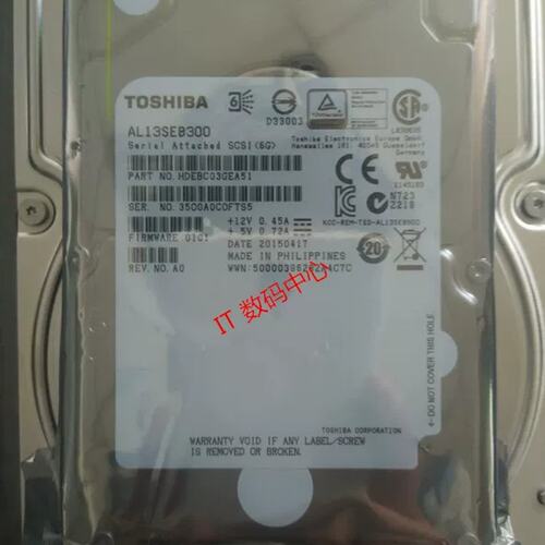 AL13SEB300 300G 10K 2.5 SAS服务器硬盘 HDEBC03GEA51议价
