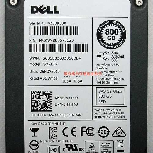 R620 R720 R630 R730 R640 R740固态 800G SAS 12GB SSD 2.5议价