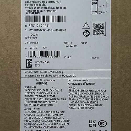 3SK1121-2CB41安全继电器正品议价