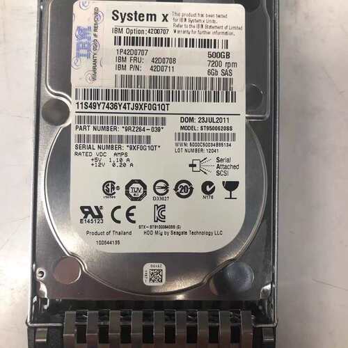 42D0707 42D0708 42D0711 49Y7436 500G 2.5 SAS 服务器硬盘议价