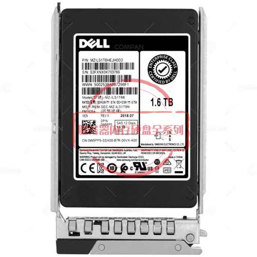 0W5PP5固态硬盘 PM1635A 1.6T SAS SSD 2.5 MZILS1T6HEJH0D3议价